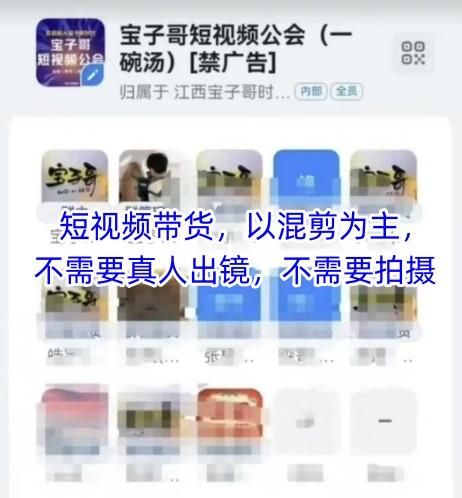 宝子哥头部团队短视频带货,以混剪为主,不需要真人出镜,不需要拍摄【更新9月】